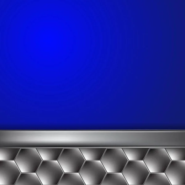 Metall blå bakgrund med plats för text — Stock vektor