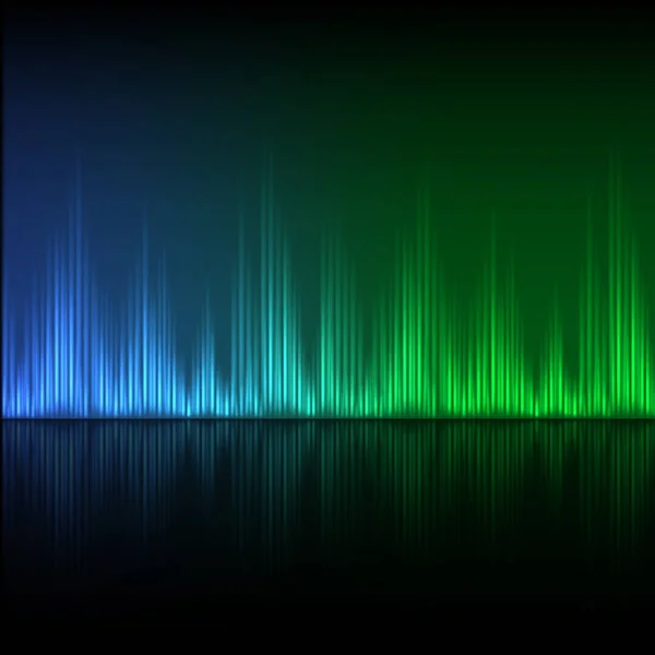 Abstract equalizer background. Blue-green wave. — Stock Vector