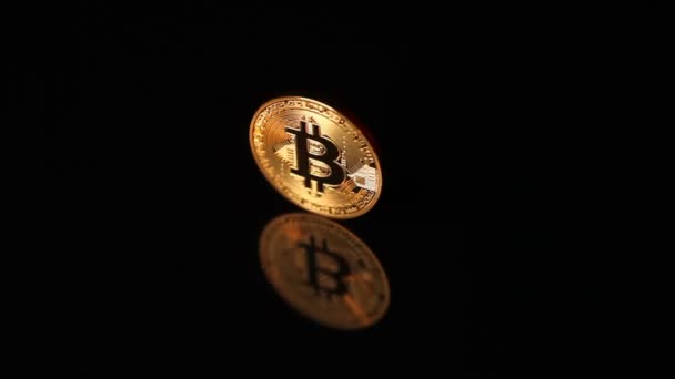 Emas bitcoin jatuh — Stok Video