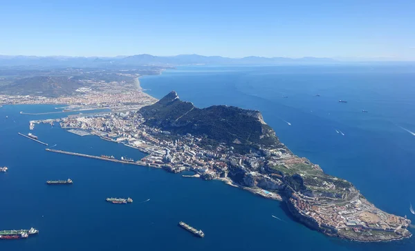 ジブラルタルの航空写真 — ストック写真