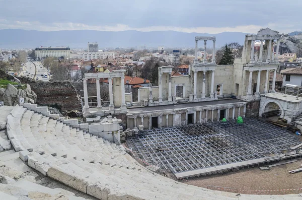 Théâtre romain dans l'ancienne Plovdiv — Photo