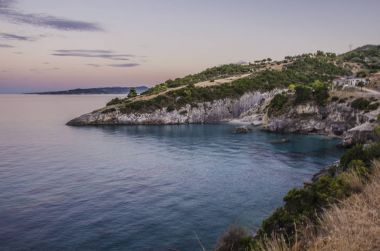 Creek ve günbatımında zakynthos