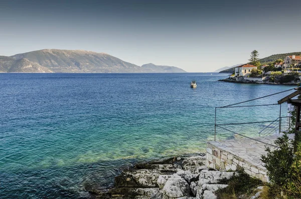 Vue panoramique sur la baie de Fiskardo — Photo