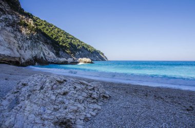 Kalkerli taşlar dağ ve deniz kefalonia