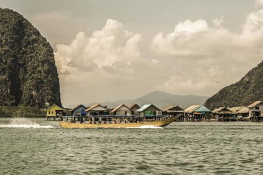 balıkçı köyü Phang Nga Körfezi Tayland