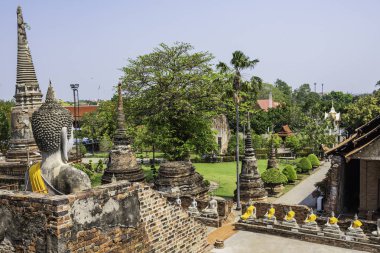 Buda Ayutthaya Tayland bakışları takip