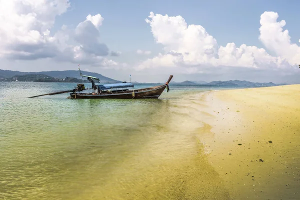 typical boat of the stranded in the sands of Phi Phi Don island. Thailand