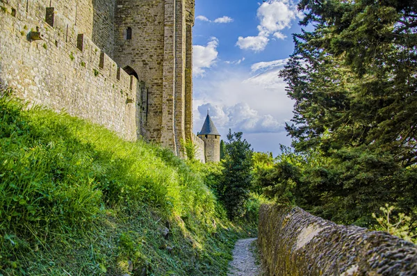 Andar pela cidade de Carcassonne. França . — Fotografia de Stock