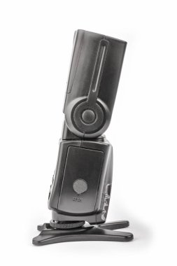 Siyah kamera flaş izole