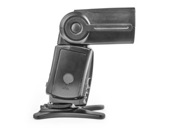 Siyah kamera flaş izole