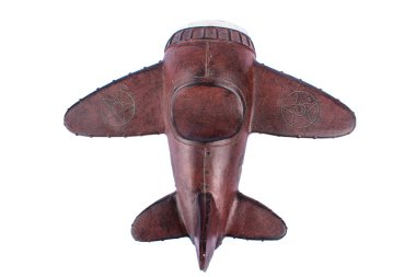 uçak ahşap saat, seyahat fikirler izole