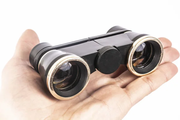 Theatrical binoculars on a white background isolated — Stock Photo, Image
