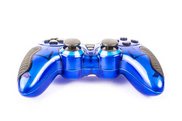 Gamepad azul sobre fondo blanco —  Fotos de Stock