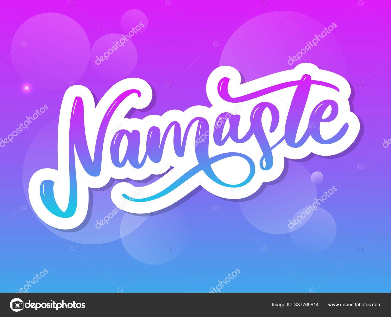 namaste lettering indian greeting hello in hindi t shirt hand lettered calligraphic design inspirational vector typography stock vector c lemonkey 337769614 https depositphotos com 337769614 stock illustration namaste lettering indian greeting hello html