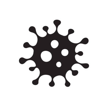 Coronavirus Simgesi, Vektör illüstrasyonu beyaz arkaplanda izole edildi.