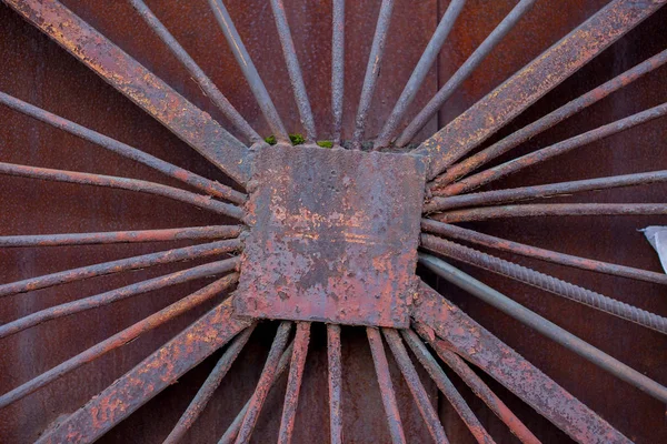 Pintura oxidada agrietada de metal — Foto de Stock