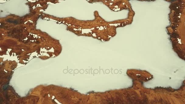 废弃的沙坑里，在冬天 — 图库视频影像