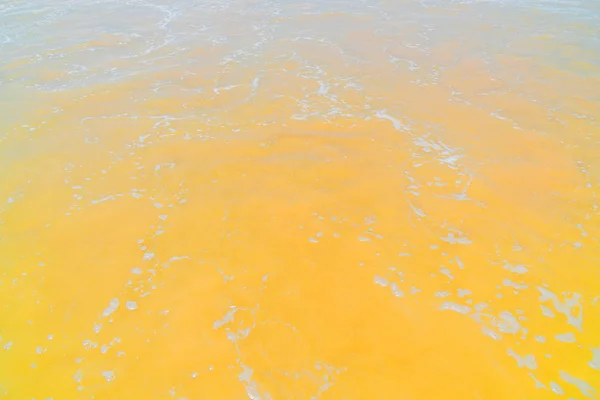Žlutém Písku Vlny Oceánu — Stock fotografie