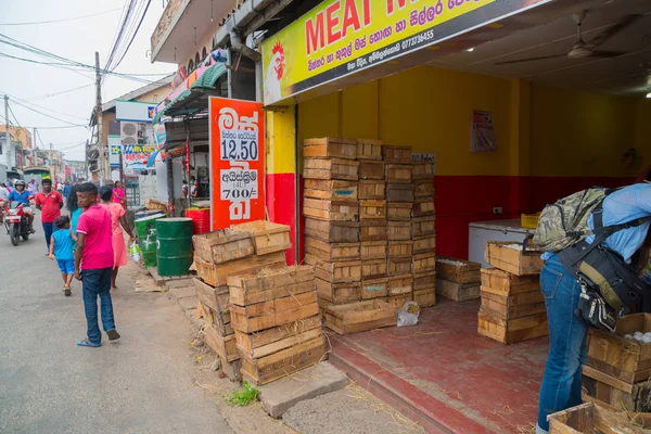 Ambalangoda Srí Lanka Március 2018 Emberek Utcán — Stock Fotó