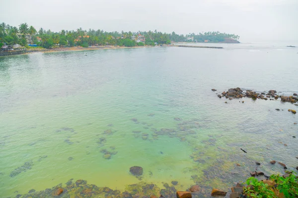 Merissa Sri Lanka Papuga Rock Ogromne Głazy Plaży — Zdjęcie stockowe