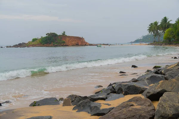 Merissa Шрі Ланка Папуга Рок Величезні Кам Яні Брили Пляжі — стокове фото