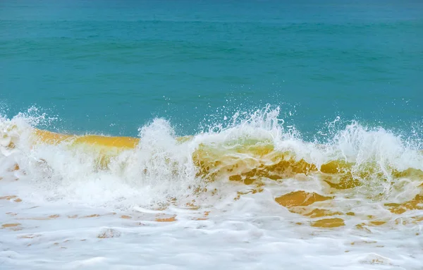 Foam Wave Running Sandy Shore — Stock Photo, Image