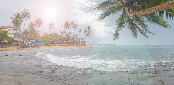 Recife na maré baixa na costa do Oceano Índico . — Fotografia de Stock