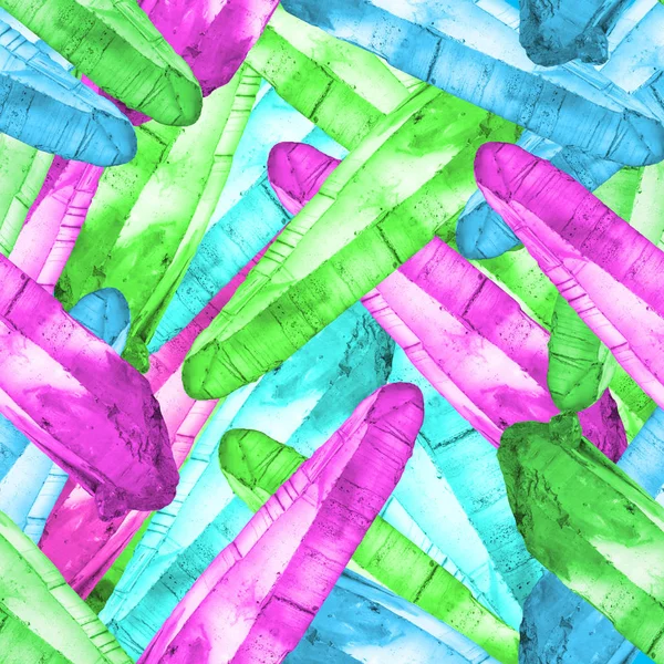 Seamless pattern. Multicolored crystals of quartz. — Stock Photo, Image