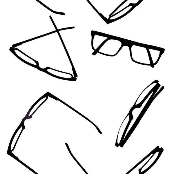 Seamless mönster. Mångfärgade glasögon ramar. — Stockfoto