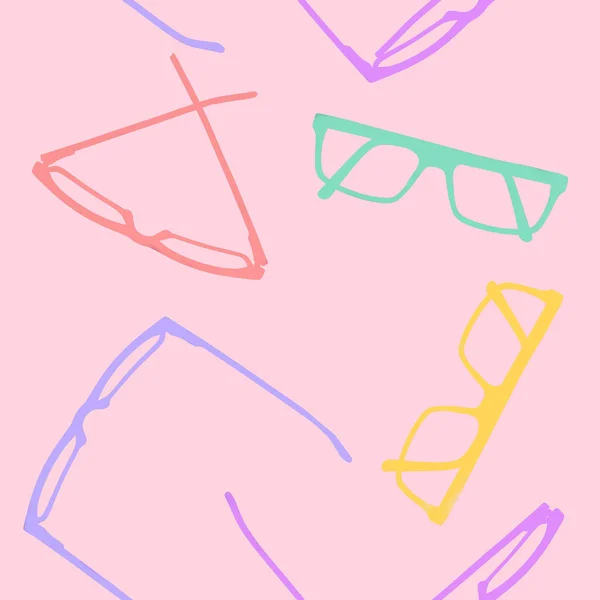 Padrão Sem Costura Molduras Óculos Multicoloridos — Fotografia de Stock
