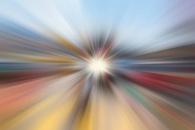 Renkli arka plan ile bulanıklık etkisi