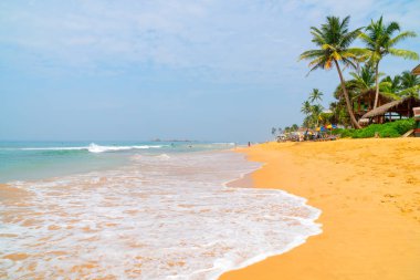 Mirissa, Sri Lanka, Asya 'daki kumlu sahilde uzak bir otel.