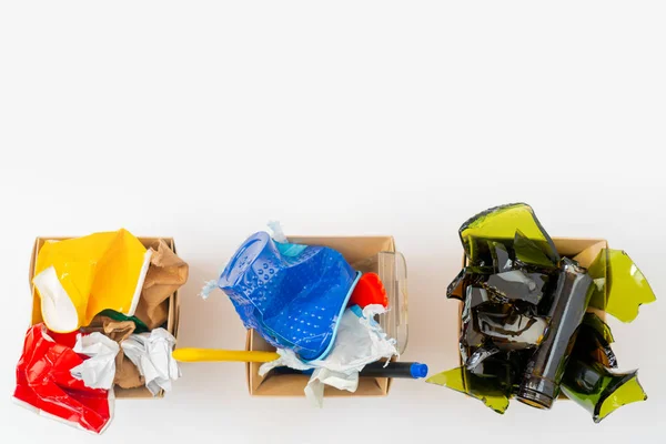 Garbage Gathering Recycling Concept Close Shot — Stock Photo, Image