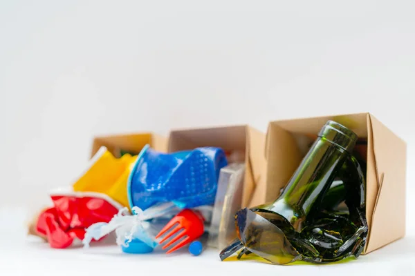 Müllsammel Und Recyclingkonzept Nahaufnahme — Stockfoto