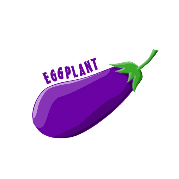 Logotipo ícone design Eggplant fazenda — Vetor de Stock