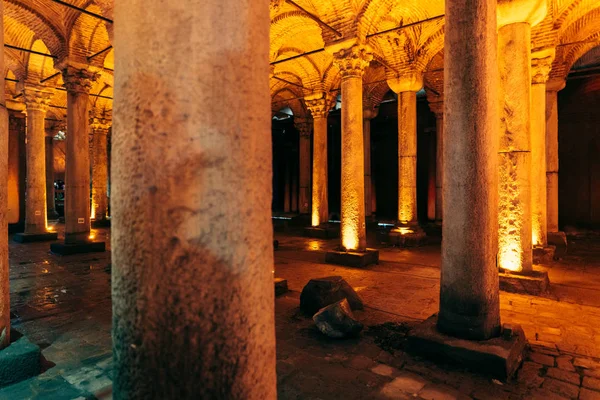Cistern eller Basilica Cistern, Sunken Palace, Sultanahmet, Istanbul. Tyrkia – stockfoto