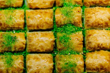 Pistachio Baklava, İstanbul, Türkiye pazarında doğu pastası