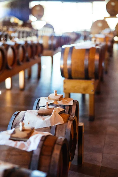 Traditional balsamic vinegar barrels in Modena, Emilia Romagna, Italy — Stockfoto