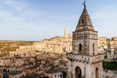 Sassi di Matera 'da gün batımı, Basilicata, İtalya