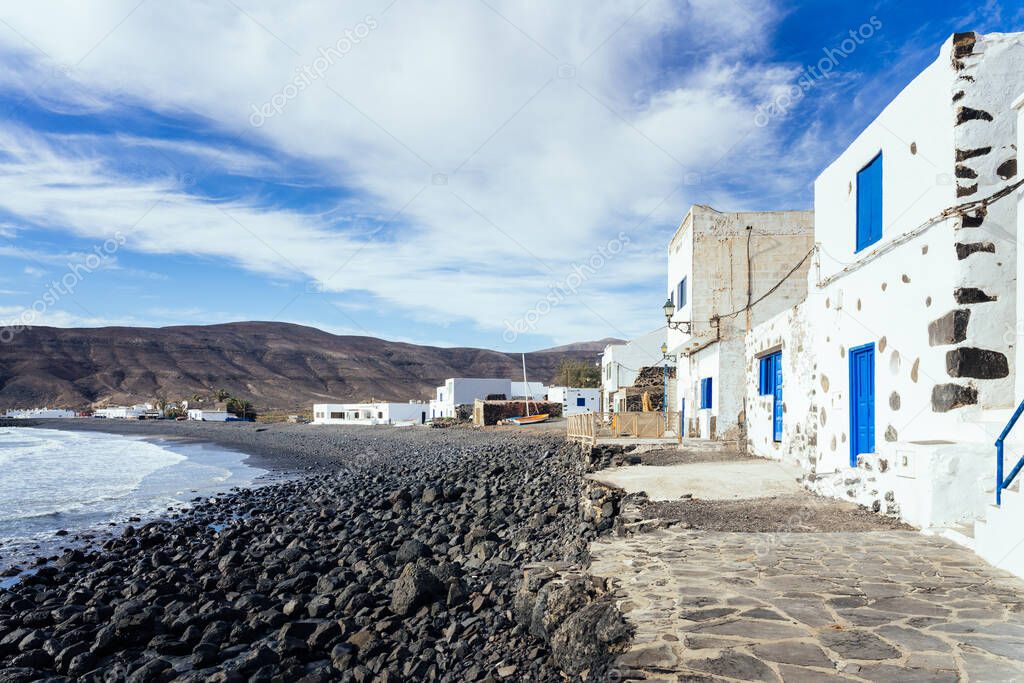 Pozo Negro, fisherman's village in Fuerteventura, Canary Islands, Spain. Atlantic ocean
