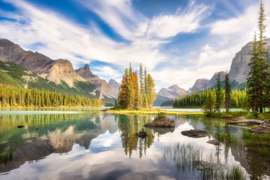 Jasper National Park, Canada. Spirit Island clipart