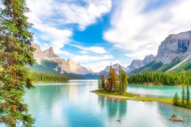 Jasper National Park, Canada. Spirit Island clipart