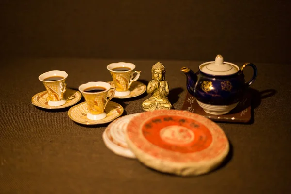 Ceremonia del té chino Puer — Foto de Stock