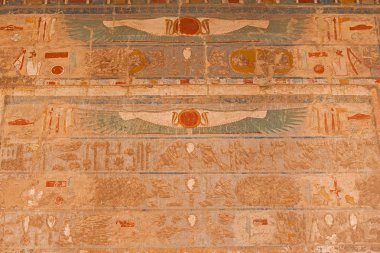 Kraliçe Hatshepsut Tapınak, tapınak üzerinde çizimler