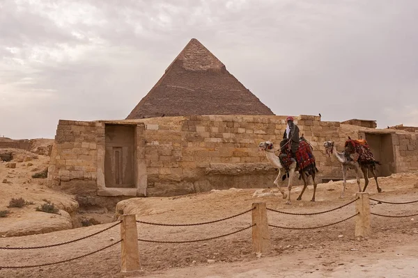 Pyramide Der Cheops Giza Sphinx Sahara Wüste — Stockfoto