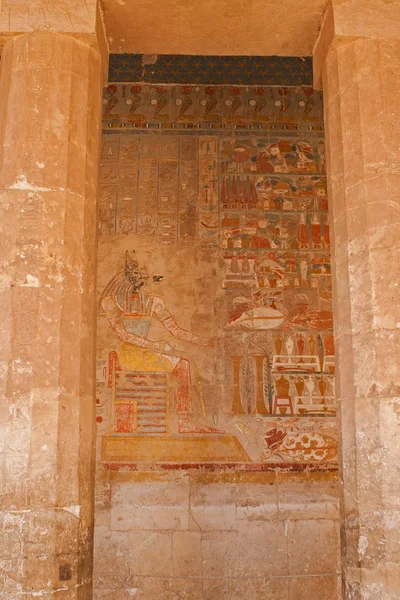 Tempel Van Koningin Hatshepsut Tekeningen Tempel — Stockfoto