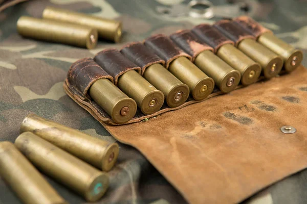 狩猟カートリッジ 狩猟弾薬 弾薬帯 — ストック写真