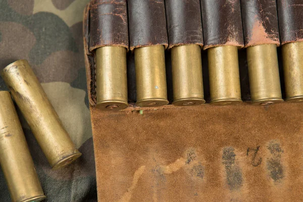 Hunting Cartridges Hunting Ammunition Bandolier — Stock Photo, Image