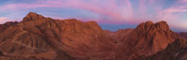 Amazing Sunrise at Sinai Mountain, Beautiful dawn in Egypt, Beautiful view from the mountain clipart