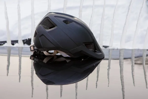 Ovanlig Typ Cykelhjälm Reflexion Vinter — Stockfoto